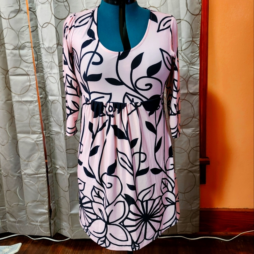R & B Collection pink and black tunic top - XL
